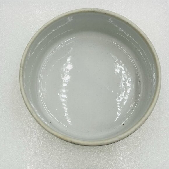Oriental Accent Ceramic Round Jewelry Trinket Box White/Embossed Floral Vintage - Picture 5 of 7